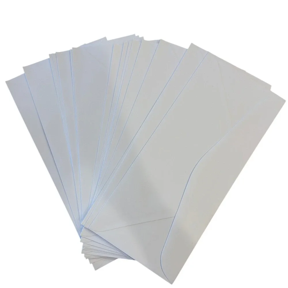 White V-Flap Mailing Envelopes and Kraft Brown Folded Stationery Card Set